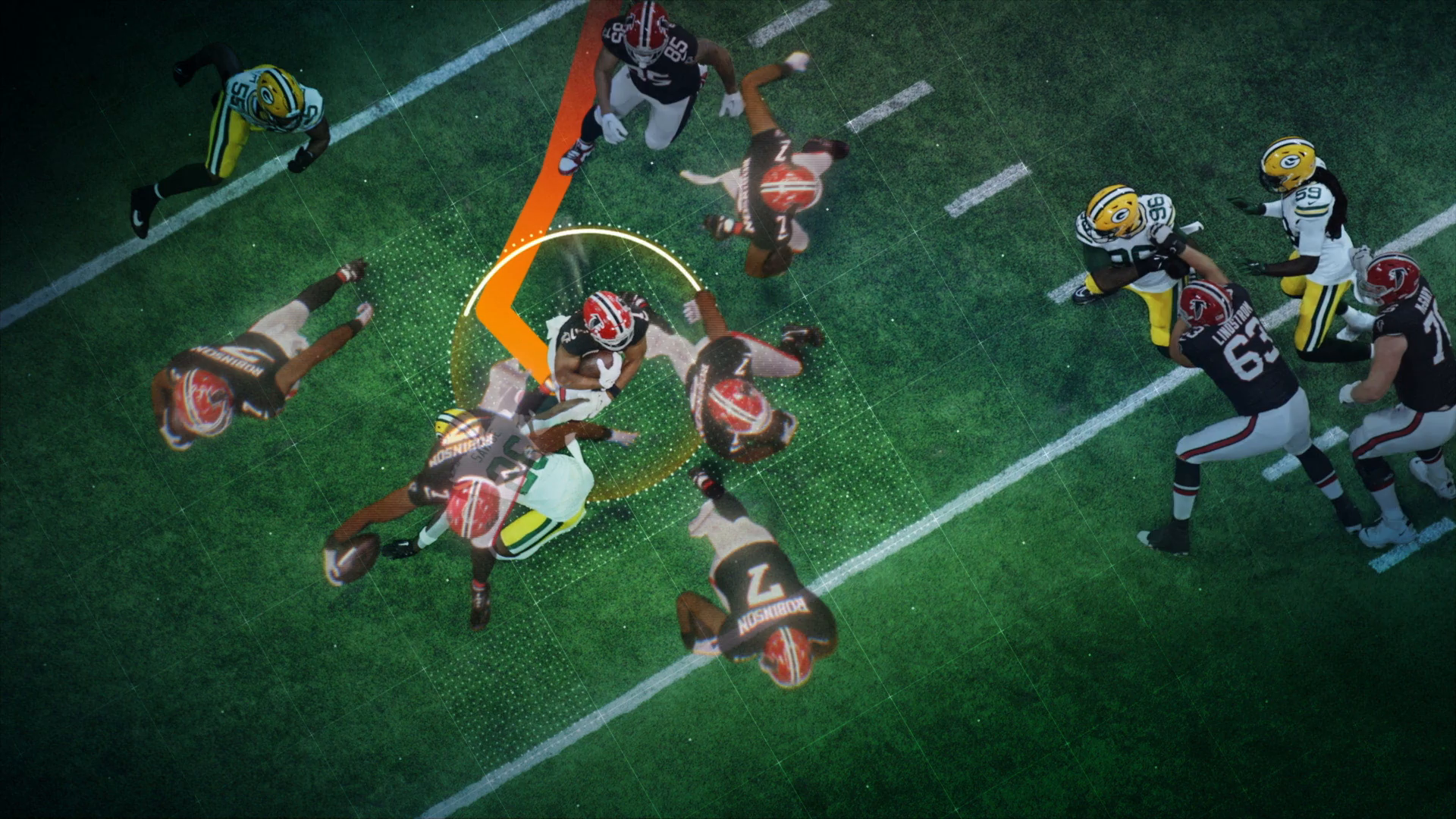 Finished overhead field visualization
