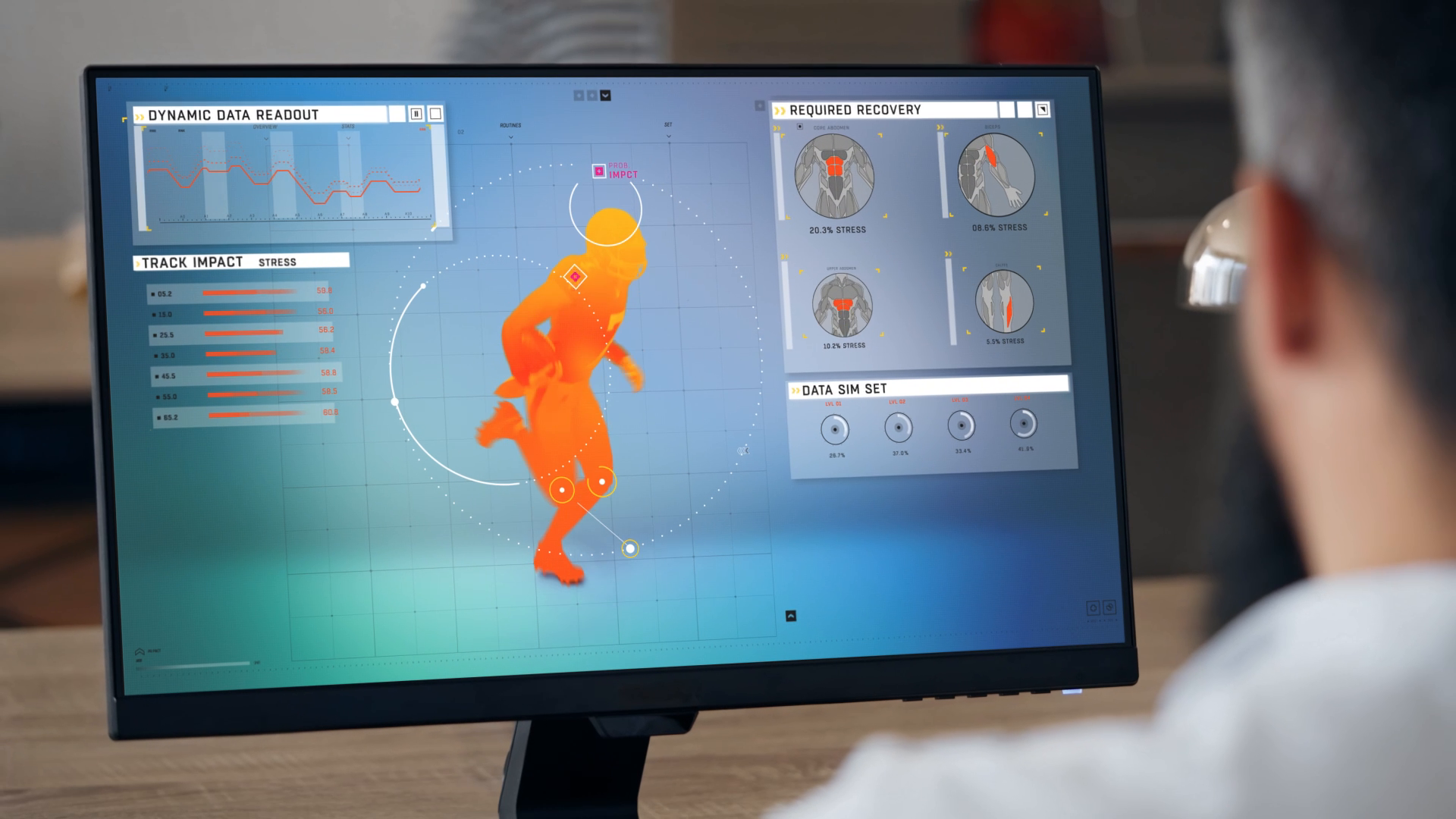 Digital Athlete screen visualization